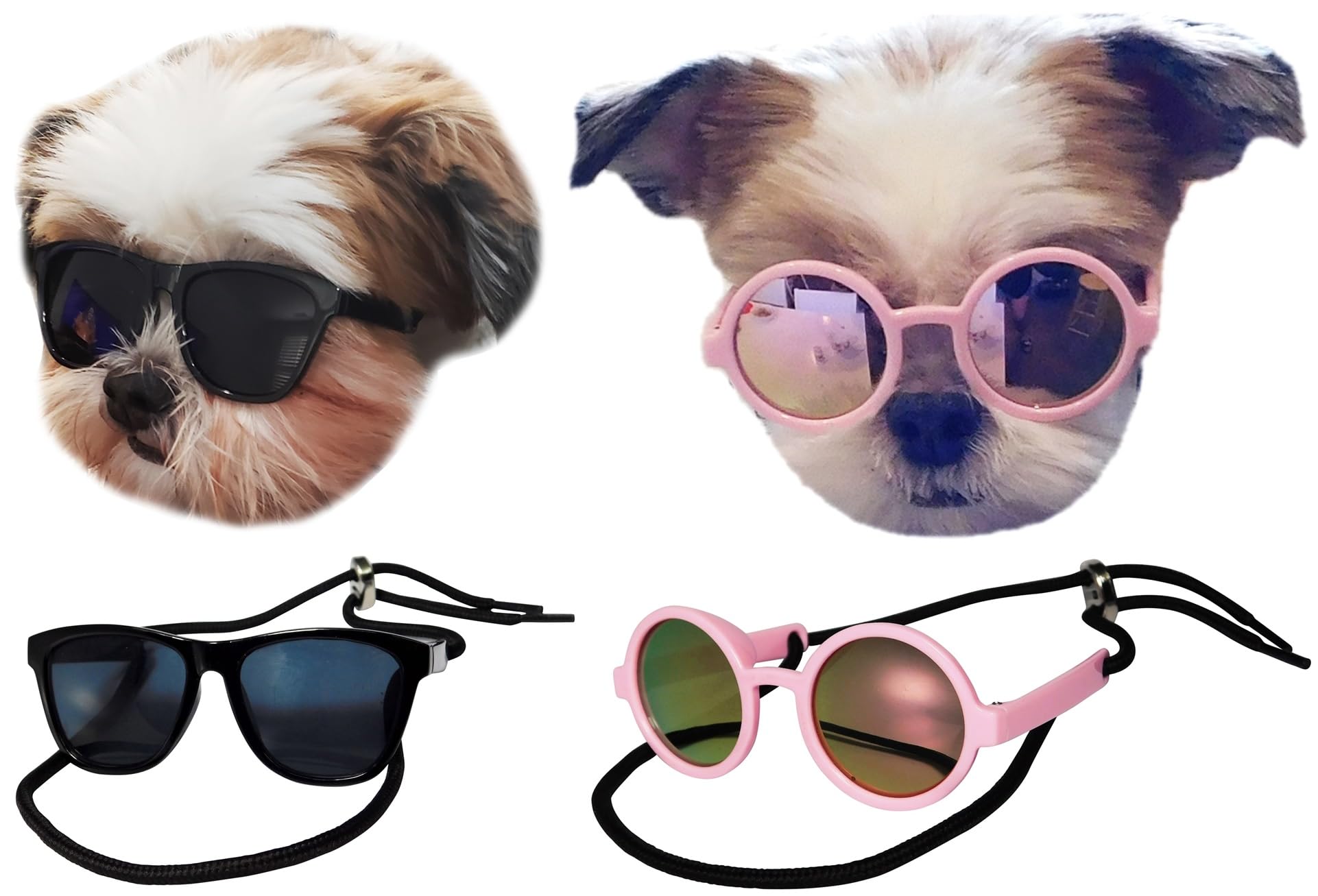 Lunettes de soleil pour chien et chat look rétro années 80 idéal pour les sorties en ville
