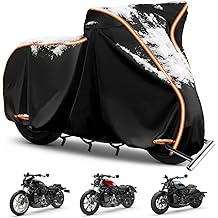 420D Motorcycle Cover for Sport Model Harley Davidson Sportster S, Sporster 883, Nightster Special, Superlow, Superlow 1200T, 1200 Custom,Outdoor Bike Cover Windproof Heavy Duty Waterproof Protection
