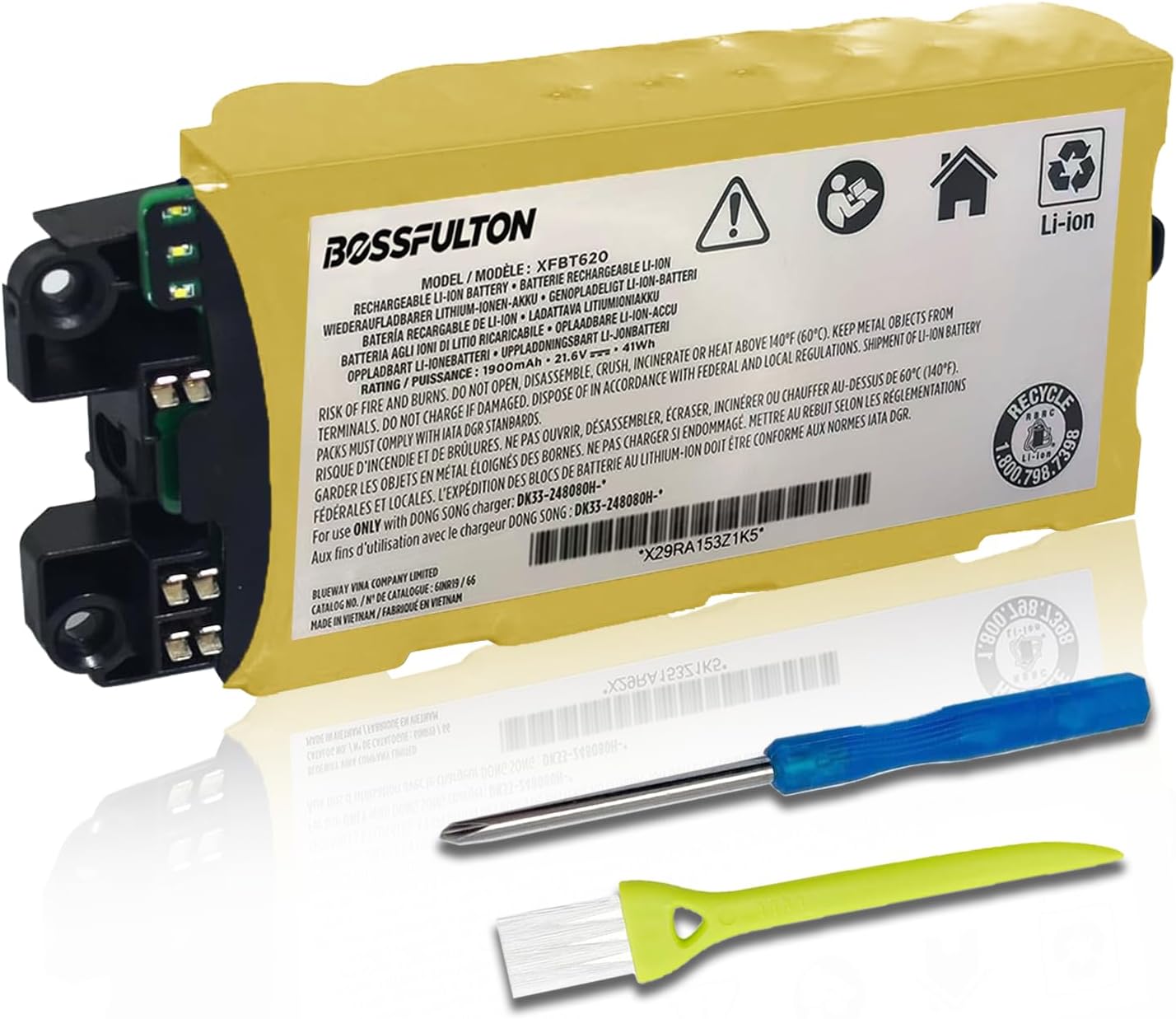 41Wh XFBT620 Battery for Shark Cordless Vacuum Cleaners IX140 IX141 IX142 IZ140 IZ140C IZ141C IZ142 UZ145