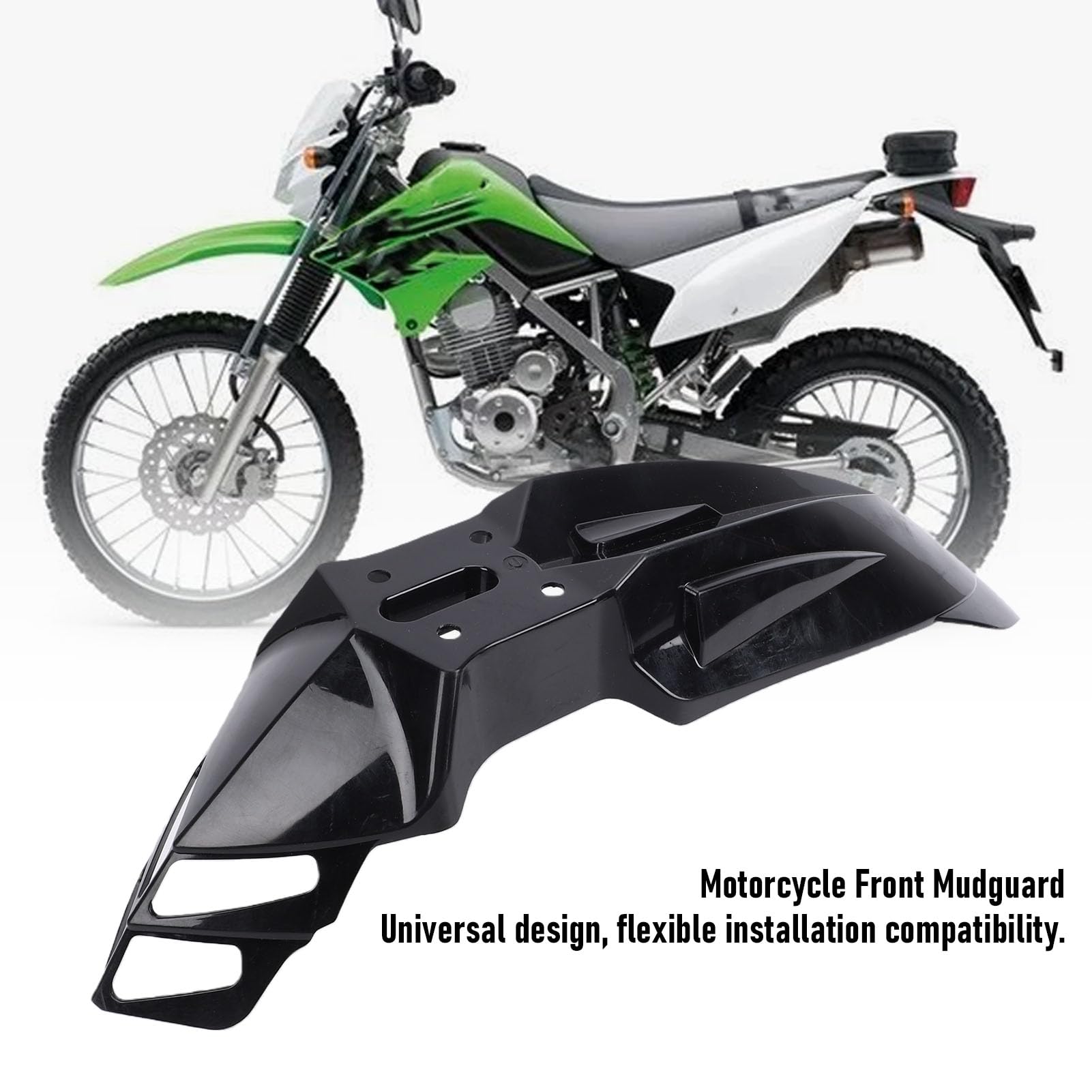 Ausla Universal Motorrad Kotflügel Vorne Spritzschutz Kotflügel Schutz Schwarz Leicht Langlebig für CRF150 230F XR125 XR250 XR450 KLX125 KLX250