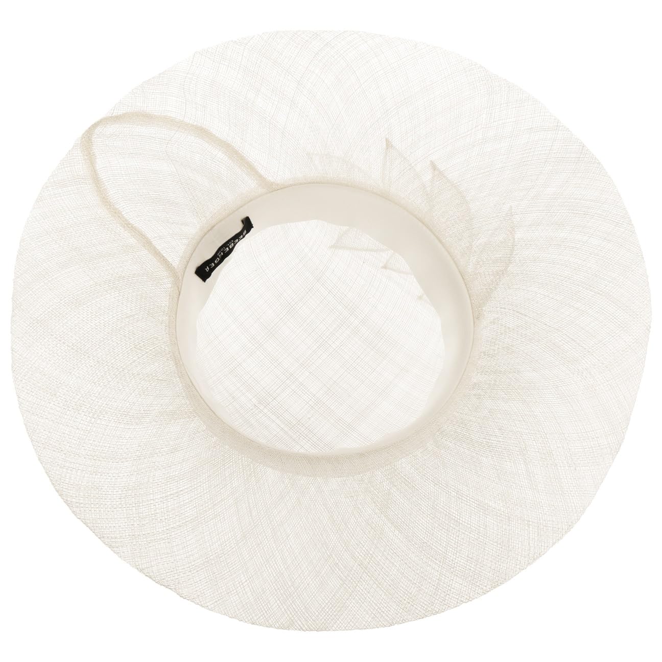 Seeberger Sinamay Wavy Brim Strohhut Sommerhut Sonnenhut Damenhut Anlasshut Damen - mit Ripsband Frühling-Sommer Sommer