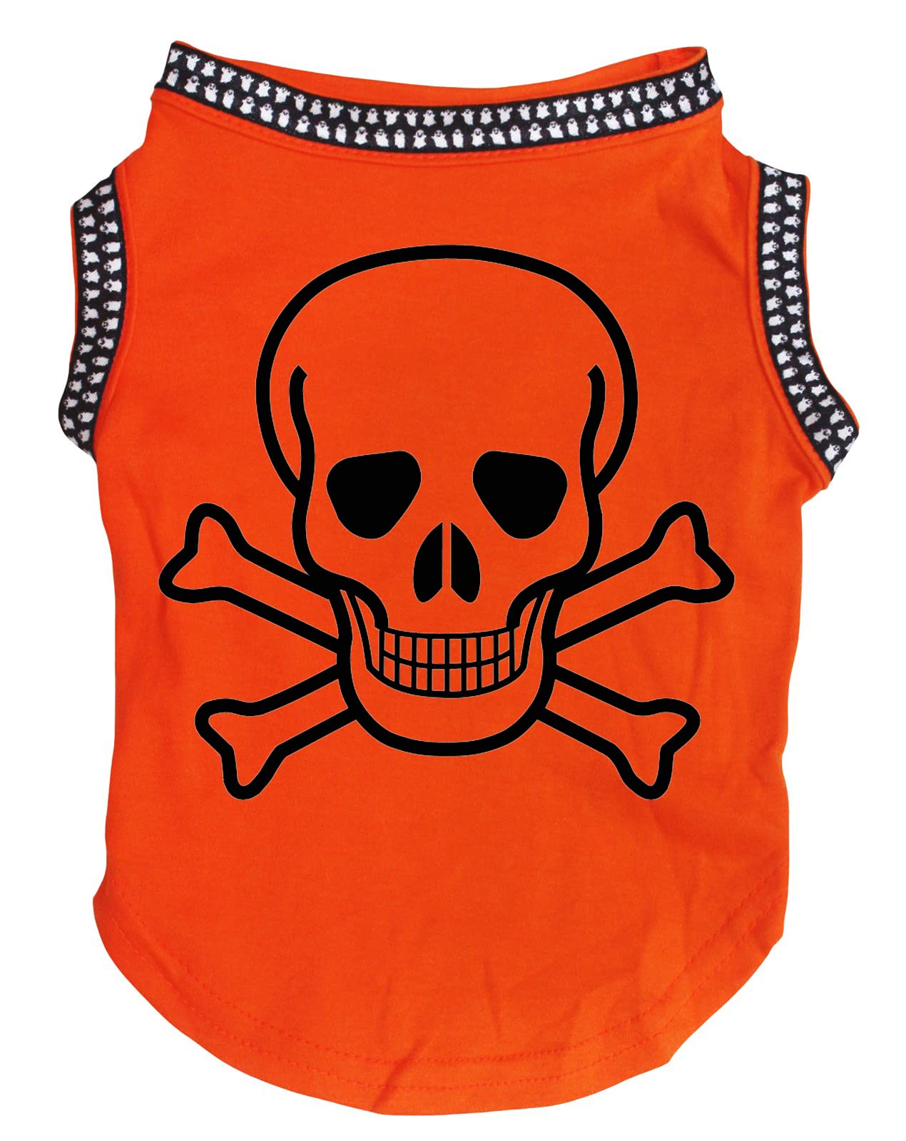Chemise pour chien Crossbone avec ourlet fantôme orange taille M