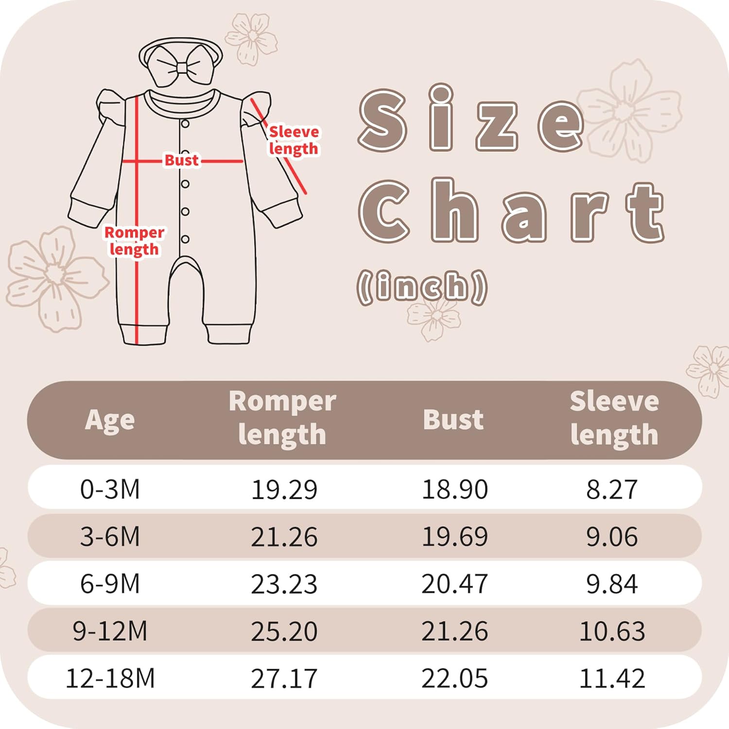 YOUNGER TREE ベビー ガール ロンパース 秋冬 長袖 新生児 ボディスーツ ヘッドバンド 幼児 ジャンプスーツ 服 (ベ