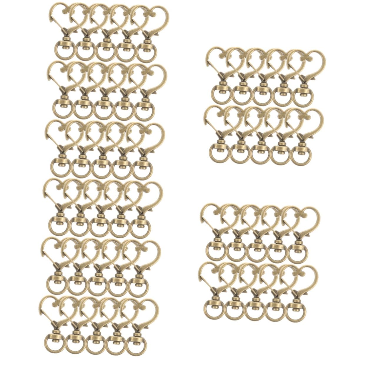 ERINGOGO 5sets DIY Keychain Kits Zinc Alloy Metal Lobster Clasp Snap Hooks for Keychains Lanyards DIY Projects 10pcs*5