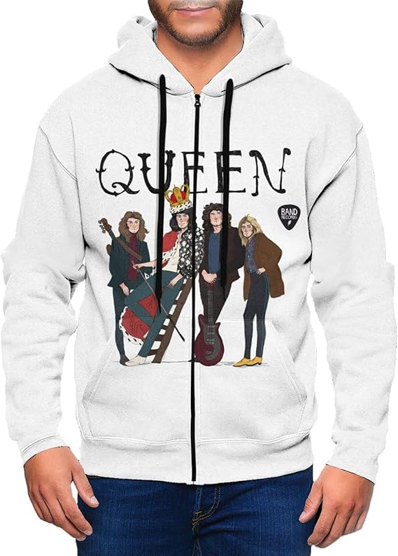 Amazon Co Jp Queen クイーン ロックバンド スウェット パーカー 長袖 シンプル ジップアップ 柔らかい肌触り 肌着 暖かい 防寒 オーバーサイズ オシャレ コート シンプルカーディガン ユニセックス ファッション