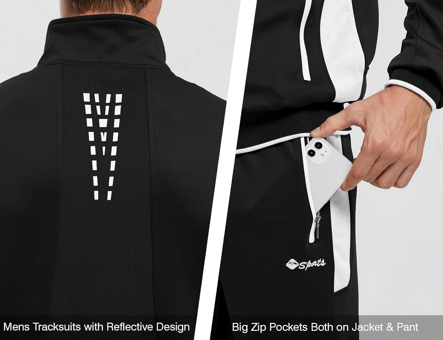 TBMPOY Men's Tracksuits Sweatsuits for Men Sweat Track Suits 2 Piece Casual Athletic Jogging Warm Up Full Zip Sets - Image 5