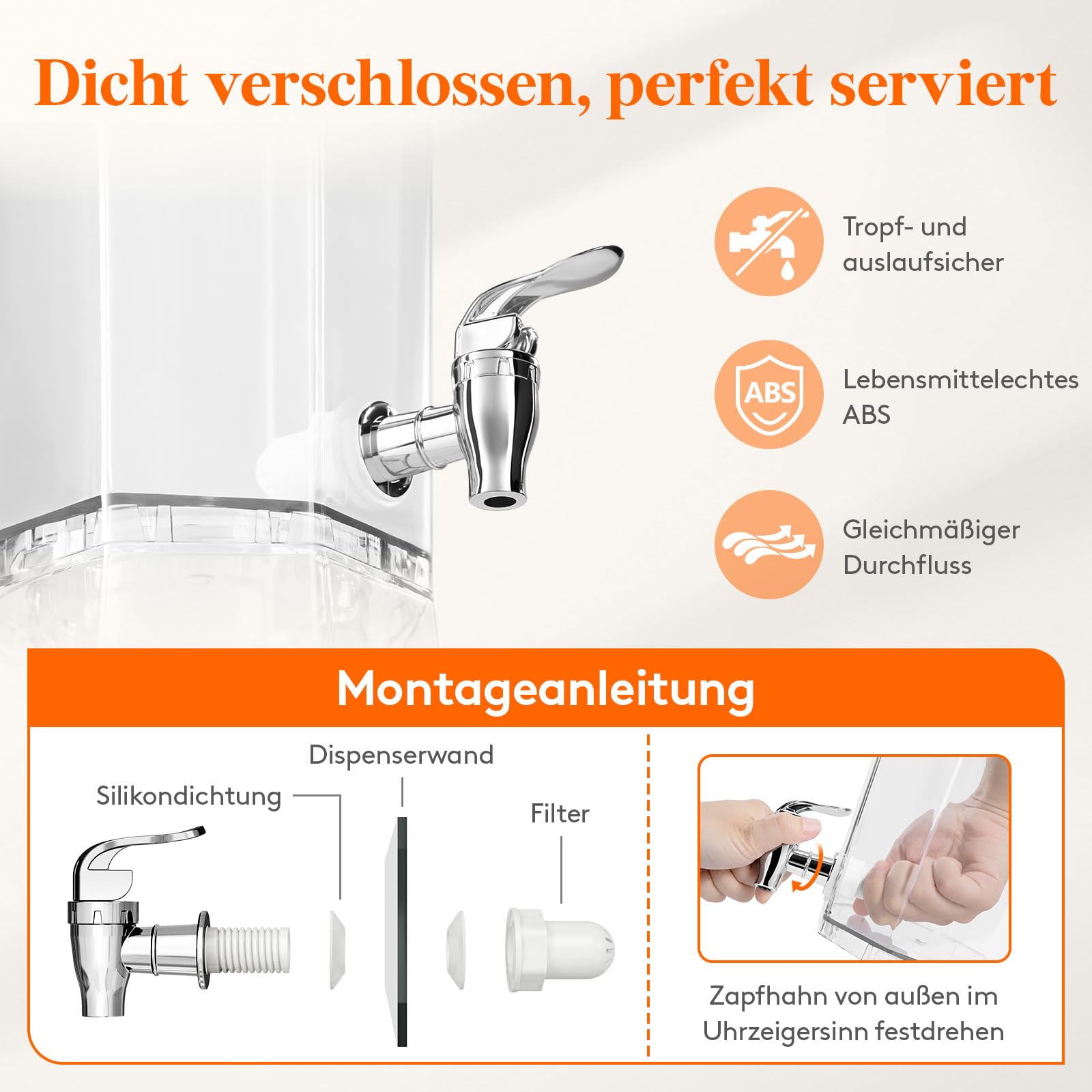 Lifewit 4L Getränkespender mit Zapfhahn, Kunststoff Drink Dispenser mit Ständer für Cocktails Saft Wasser Getränke, Beverage Dispenser mit Schild für Party Hochzeit Events, 2 Stück, 39 x 16 cm/15x6"