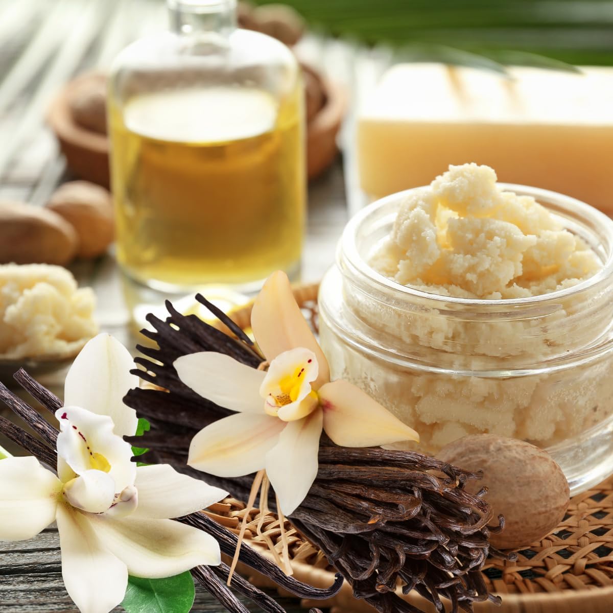Shea Butter & Warm Vanilla Type Fragrance Oil (Our Version of The Brand Name) (64 oz Jug) for Candle Making, Soap Making, Tart Making, Room Sprays, Lotions, Car Fresheners, Slime, Bath Bombs