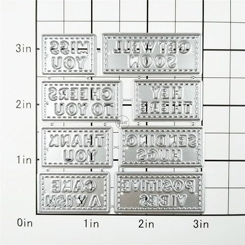 Vista 99 de DzIxY Troqueles de corte de metal con texto en inglés "I Love You" para hacer tarjetas, troquelados, troquelados, plantillas para máquina de álbumes