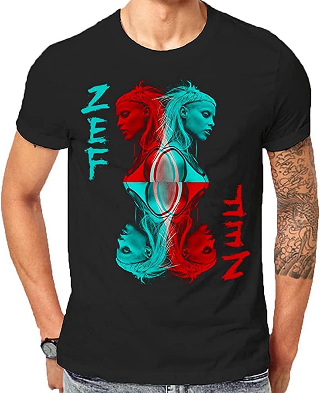 DIE ANTWOORD T-shirt Tee Hip-hop Rap ZEF SIDE Ninja Yolandi Orange Rat