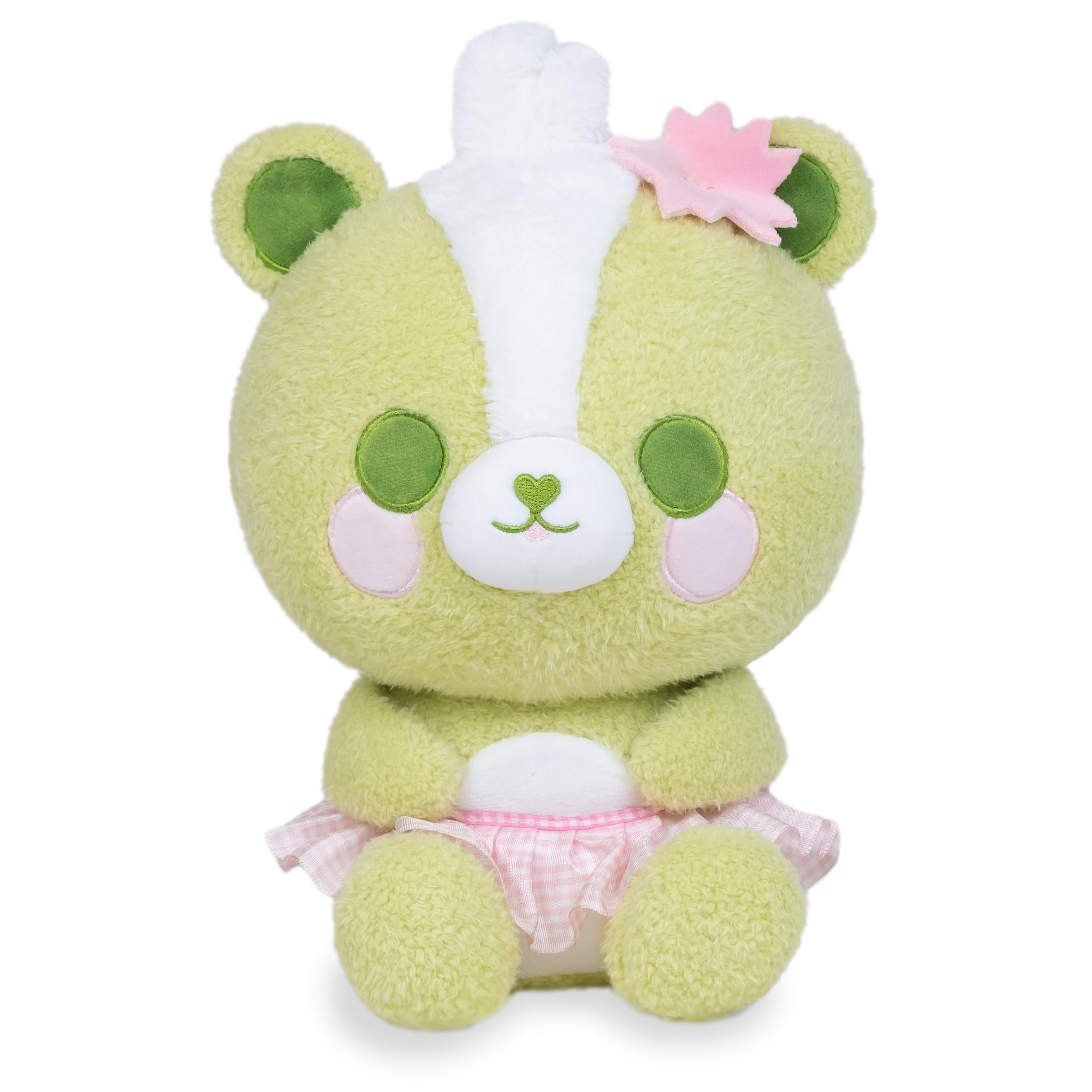 Cuddle Barn PlushGoals - Sweetie The Grassy Skunk Kawaii Cute Plush Toy, 10 inches