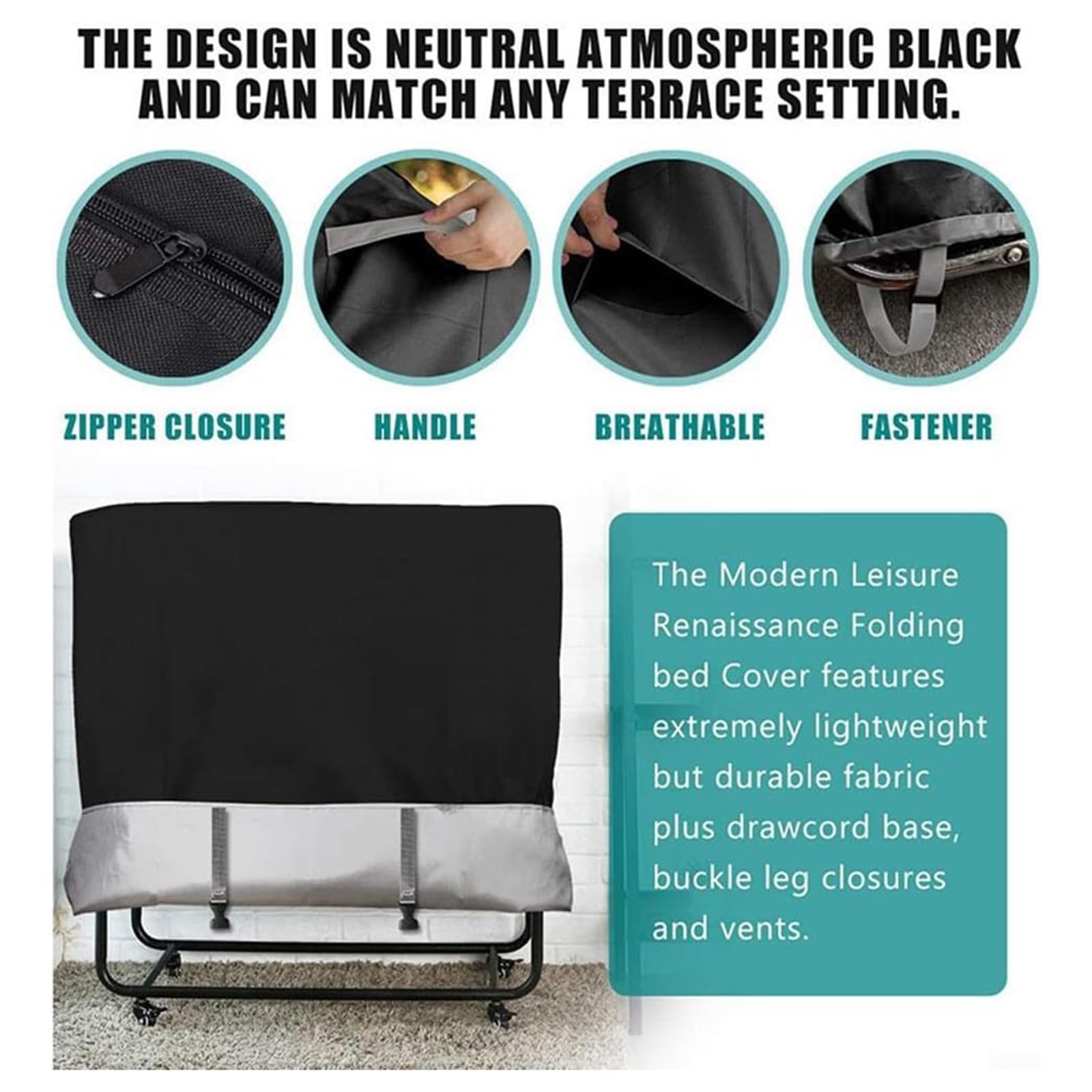 Copertura Protettiva Pieghevole per Esterni In Tessuto Oxford Impermeabile Resistente Copertura per Sedia a Dondolo da Patio Sedia a Sdraio (L99*W38*H114cm)