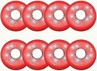 JHKJ 8 Pack Inline Skate Wheels 84A Outdoor Speed Inline Skates Replacement Wheels 72mm/76mm/80mm for Girls Boys Women Men Inline Skates
