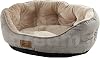 Pet Dreams Sprit Luxury CatDog Bed, Anti-Slip Underlayment, Certified Plush Fabric, Washable, Silicone Fiber Filled Beige, 60 x 50 cm