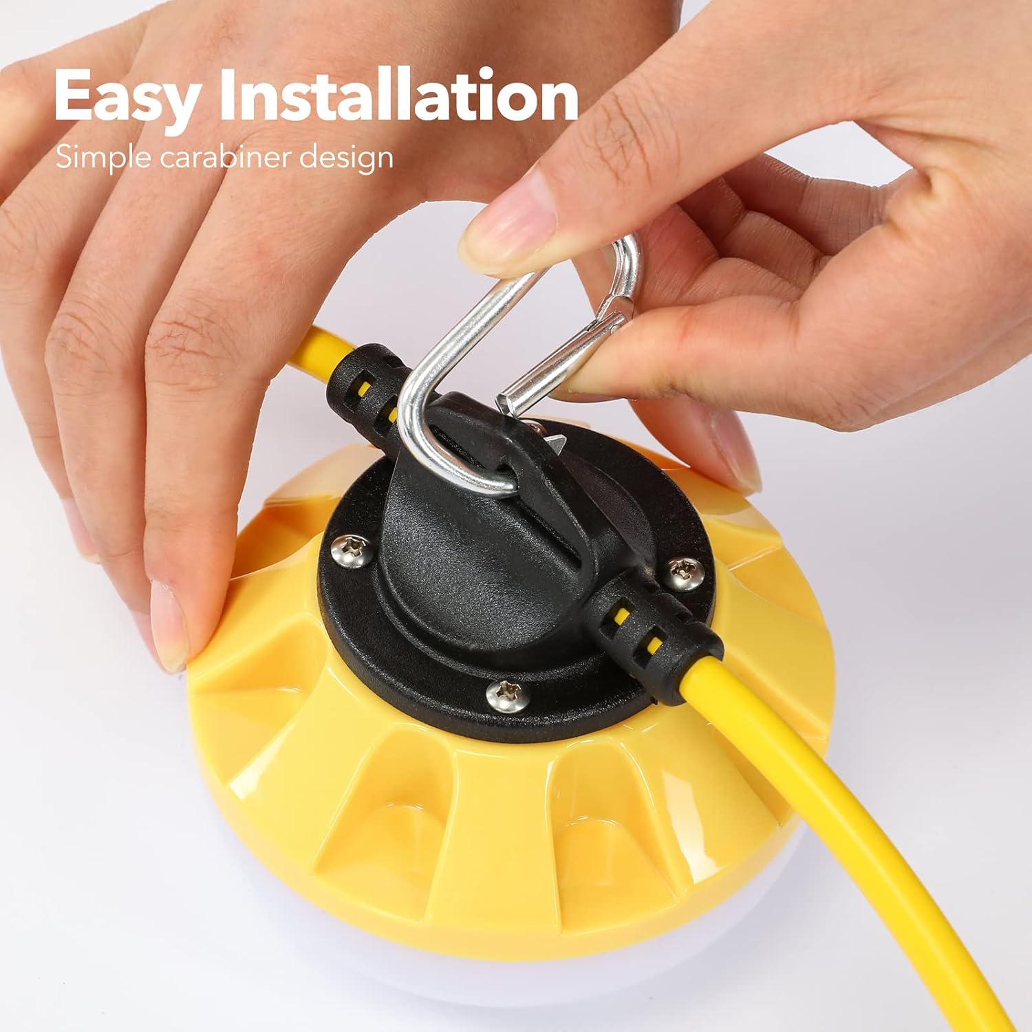 100FT Construction String Lights, 100W LED String Work Lights with 10 Jobsite Lights, 10000LM Super Bright Temporary Construction Lighting for Construction Sites, Industrial Patio, Outdoor