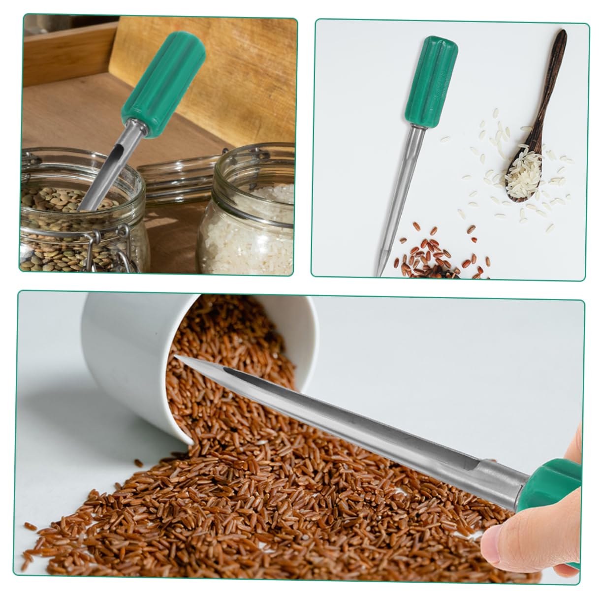 GANAZONO Campionatore Di Cereali in Acciaio Inossidabile 11.81 Pollici Strumento Portatile Per Campionamento Di Mais Grano Analisi Suolo Agricoltura