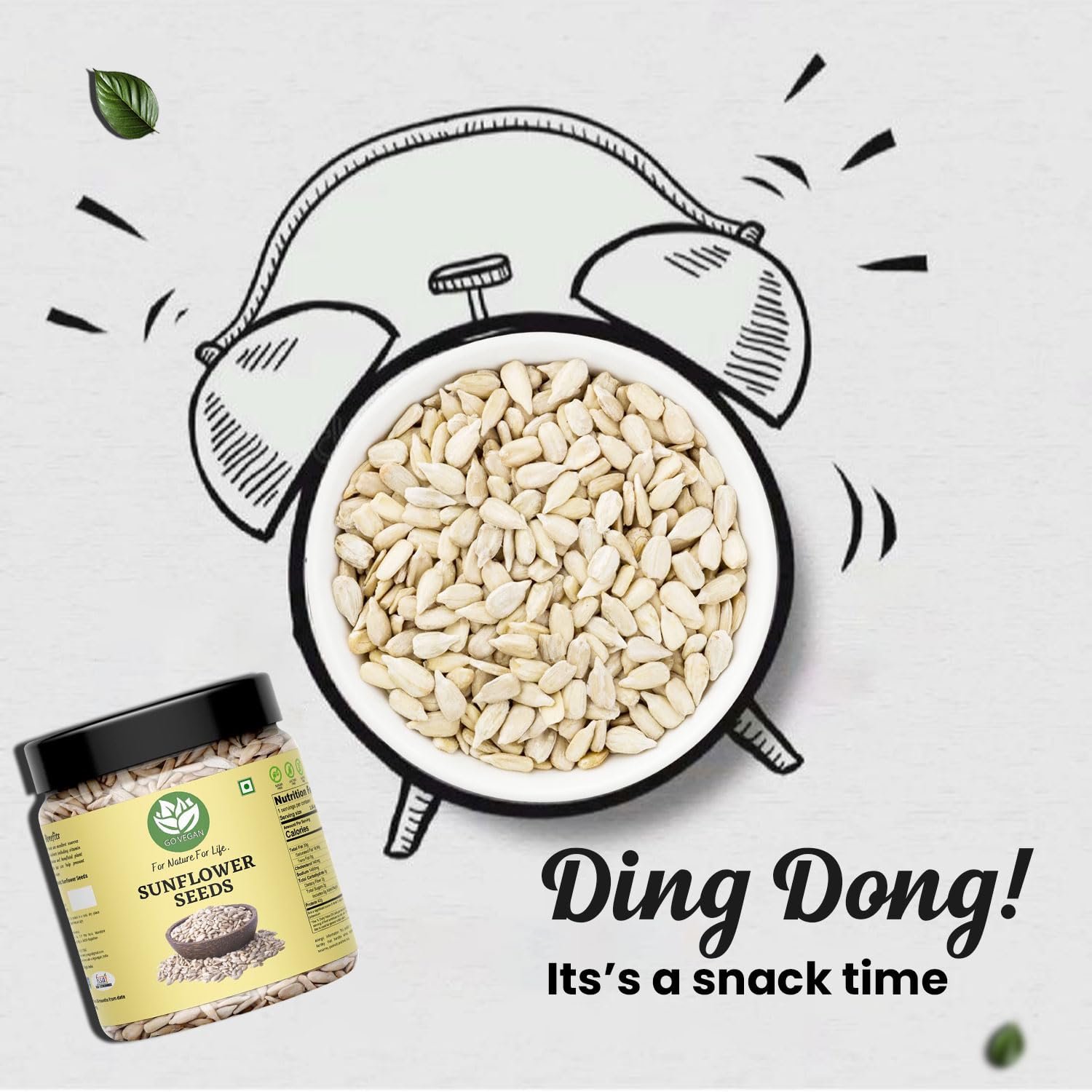 Go Vegan Sunflower Seeds 1kg - Raw Sunflower Seeds for Eating | Diet Food | Healthy Snack | Raw seeds | Weight management [jar pack ] - Image 7 thumbnail
