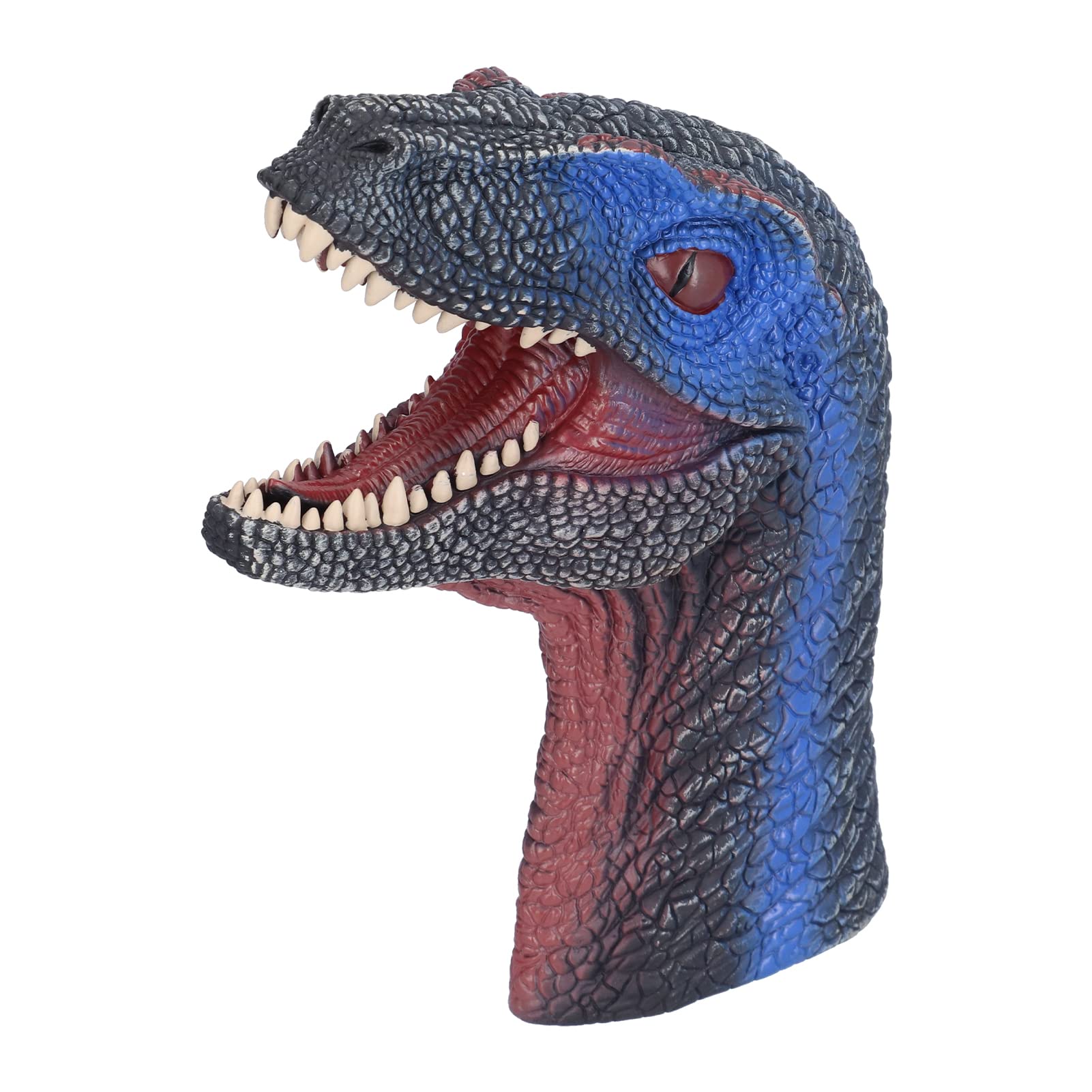Hidyliu Burattino a Mano a Forma di Dinosauro, in Morbida Gomma Atossica, Giocattolo Interattivo per Bambini, con Bocca Controllabile Tramite Dito, Dipinto a Mano.