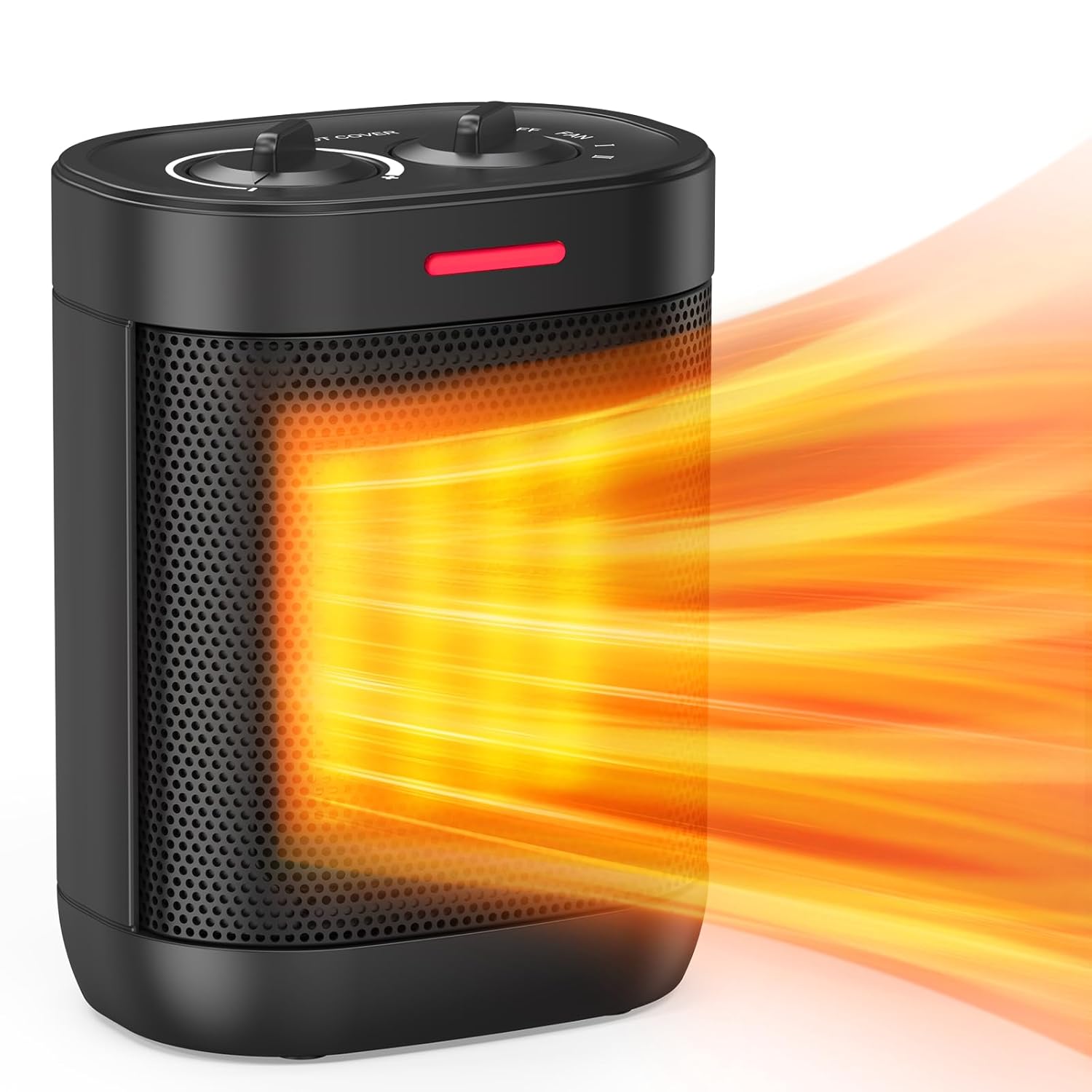 1000W Small Space Heaters for Indoor Use PTC Ceramic Personal Heater with Overheating Tip-Over Protection Quiet Heating for