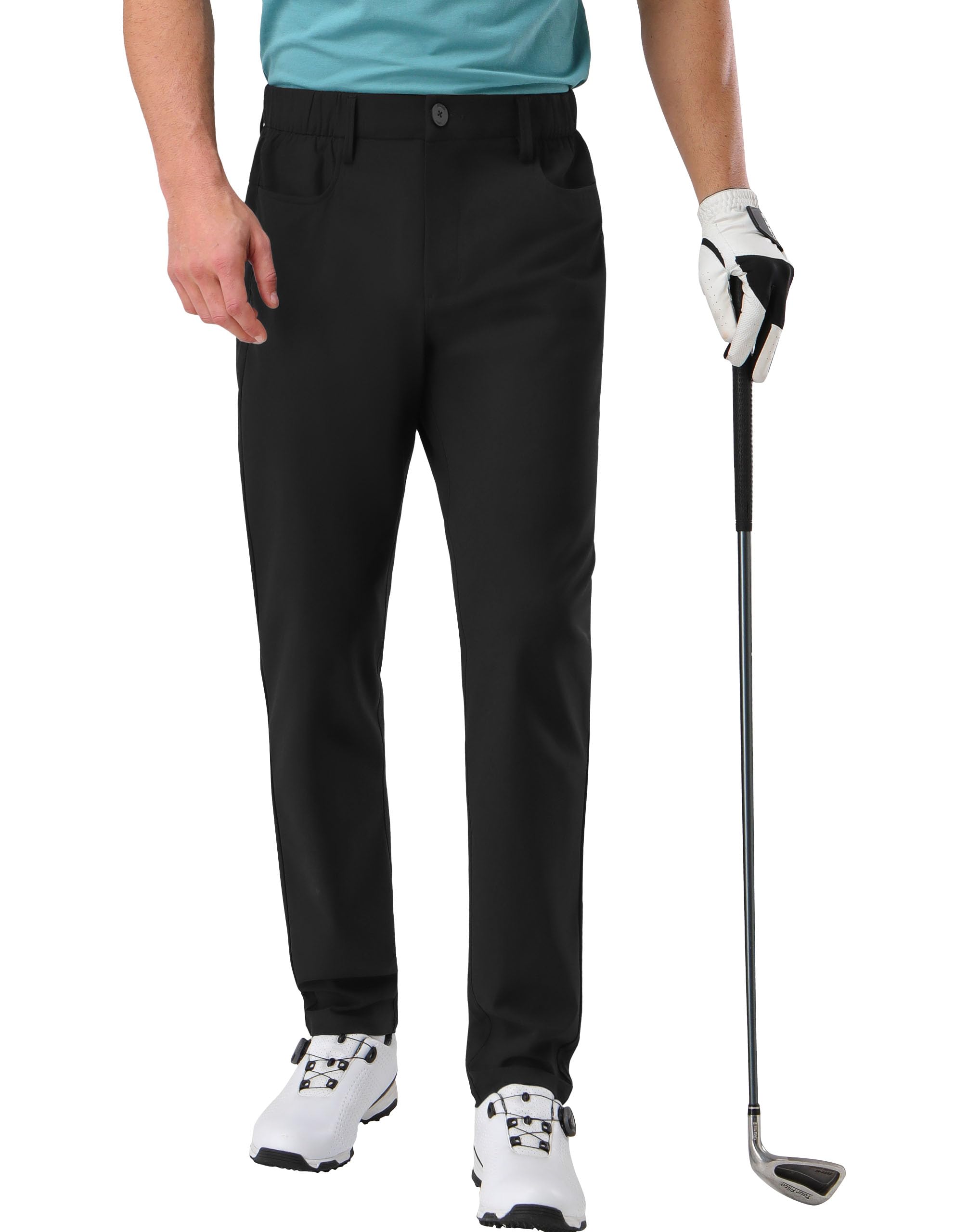 Pioneer Camp Pantalon de Golf Homme Extensible, Respirant, Taille élastique Long avec Poches fonctionnelles