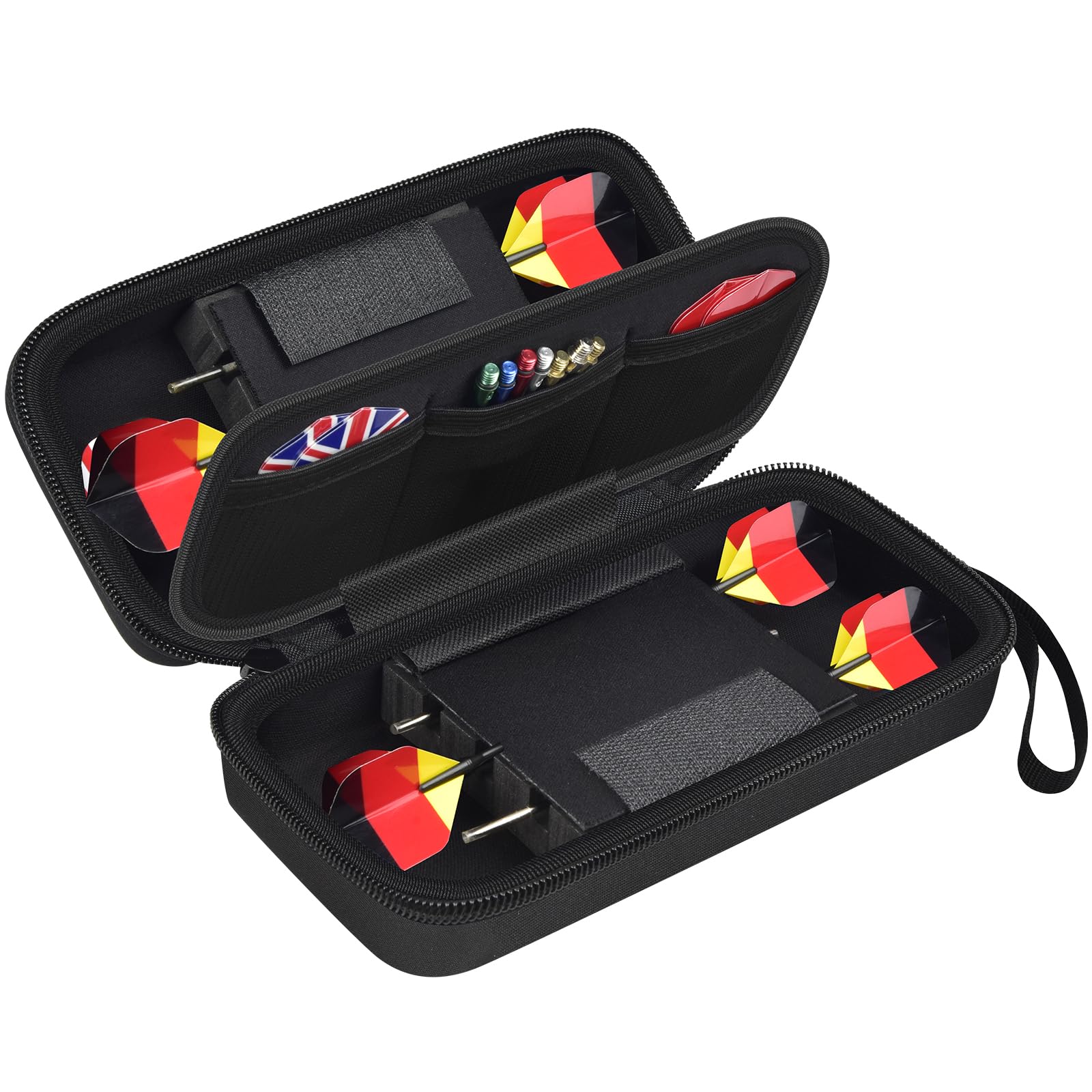 GWCASE Case for 6 Steel and Soft Tip Darts, Darts Carrying Storage Holder Fits for Dart Tips, Shafts and Flights and Extra Accessories (Box Only)