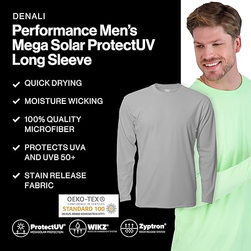 Miniatura 4 de Denali Performance Teaser playera manga larga con mega protección solar UV UPF 50+ para hombre
