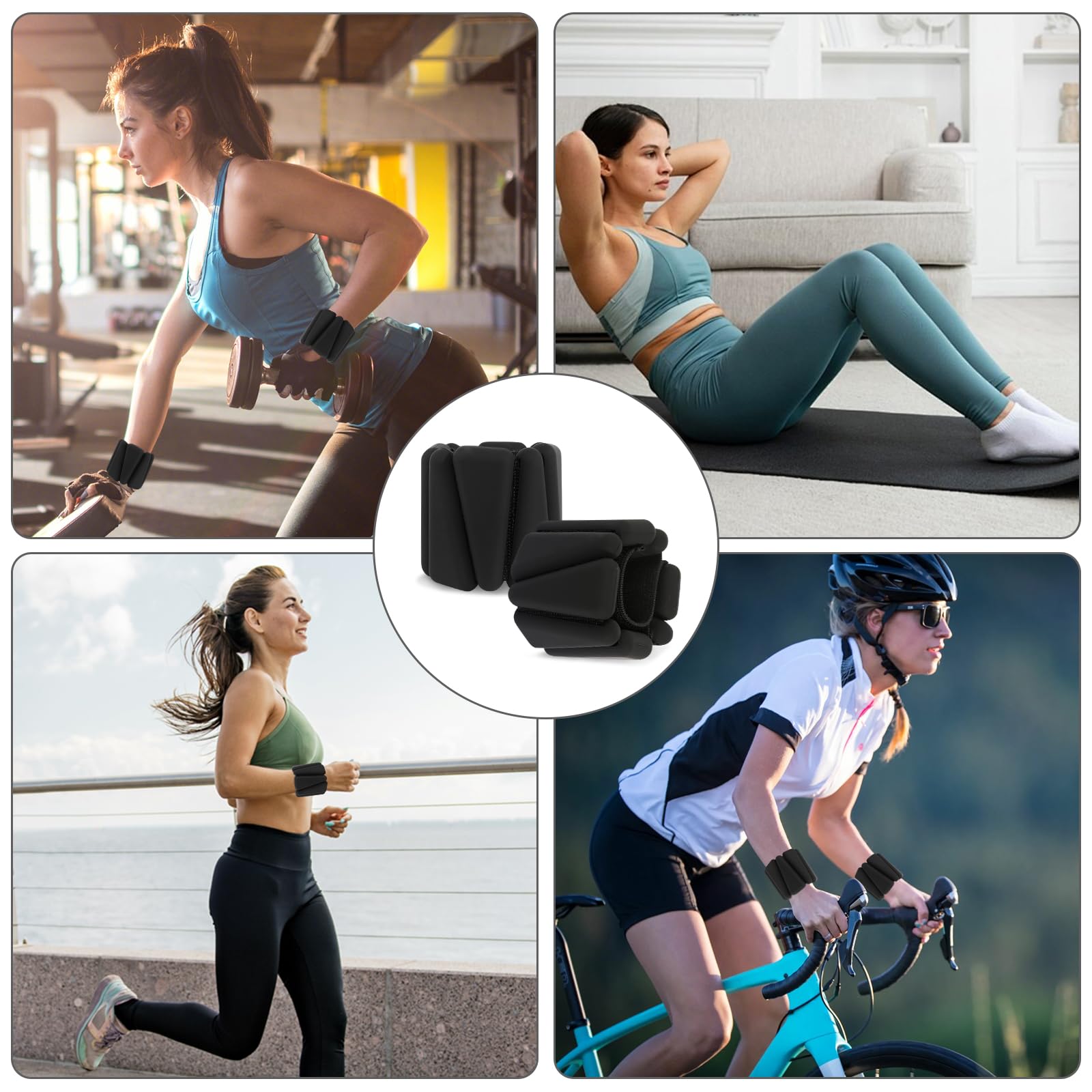 Gewichtsmanschetten Handgelenkgewichte Knöchelgewichte 2er-Set Gewichte Tragbare Gewichtsmanschetten für Beine und Arme (1 lb/1stk) Ankle Weights für Pilates, Yoga, Cardio