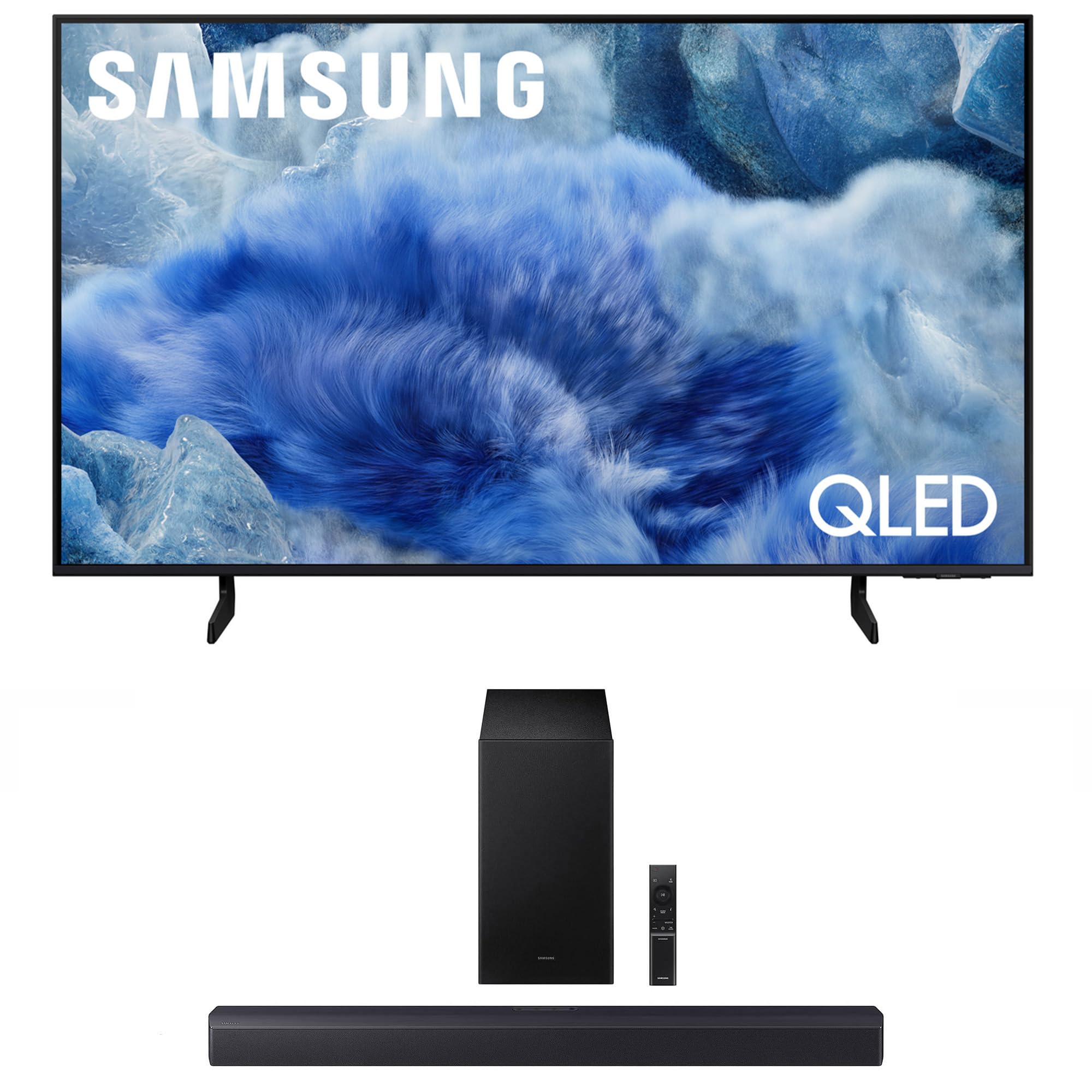 Samsung QN43Q8FAAFXZA 43 Inch Class QLED Q8F 4K Vision AI Smart TV with a HW-B550F B-Series Soundbar 2.1 Ch and Subwoofer (2025)
