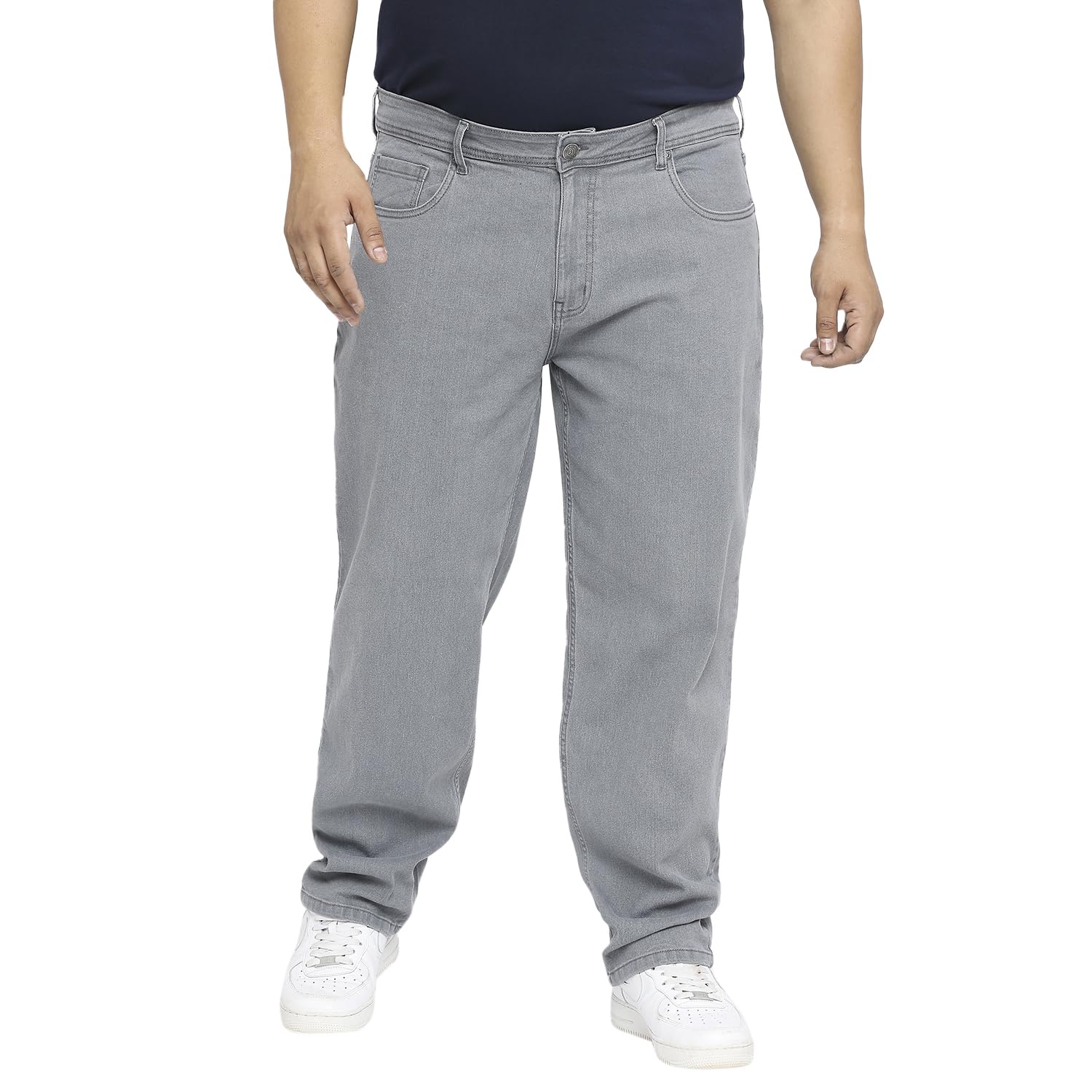turning blue Relaxed Fit Mid Rise Plus Size Jeans for Men-picture-12