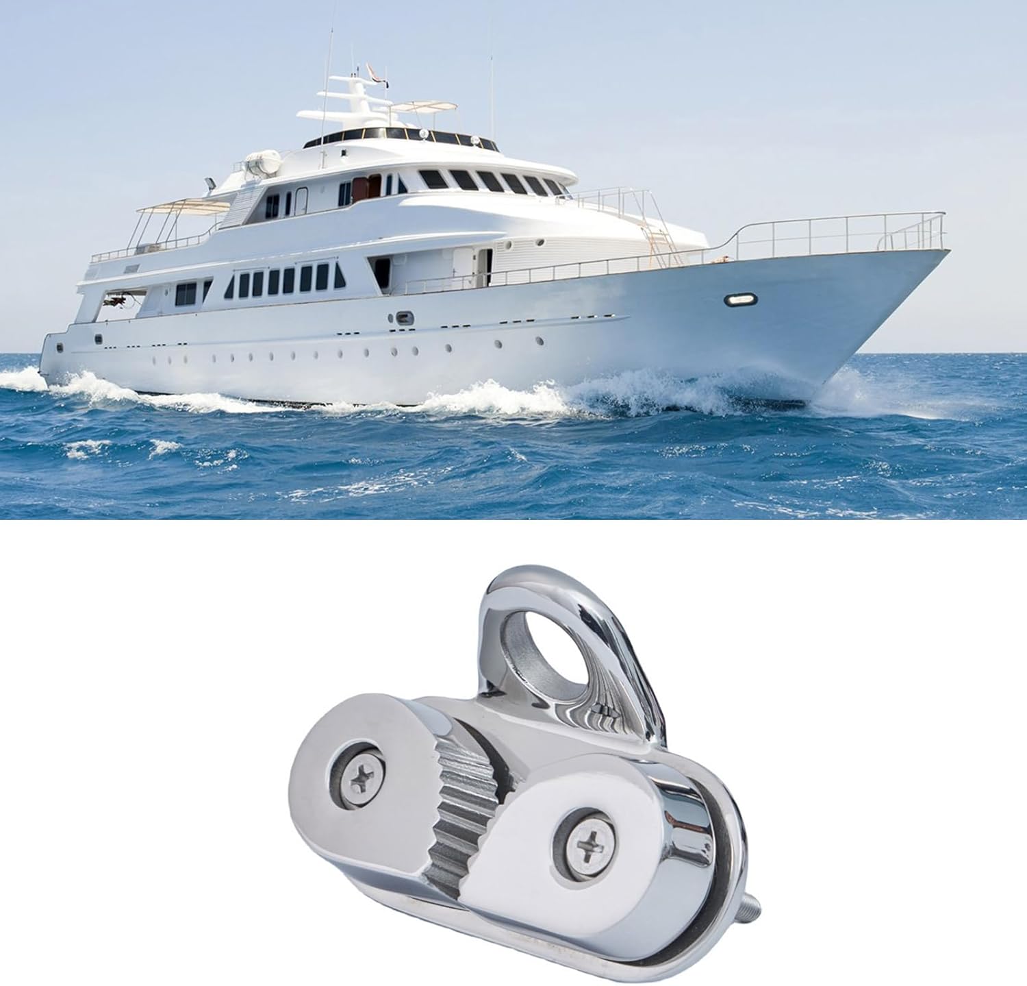 Pack of 2 Boat Cleats Sailing Boats Pilates Equipment Guide Rings Rope Guide Cleats Boat Fittings for Sailing Boats Kayak Cleats Marine Hardware Rope Clamp