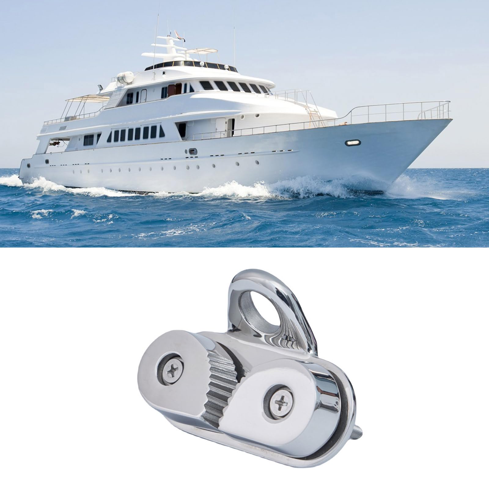 Tacchetti hardware per barche per corde da 6-15 mm in acciaio inox anelli leader Fairlead Barche a vela Pilates Attrezzature Hardware Anelli leader Passacavo per barche a vela Canoa Gommone