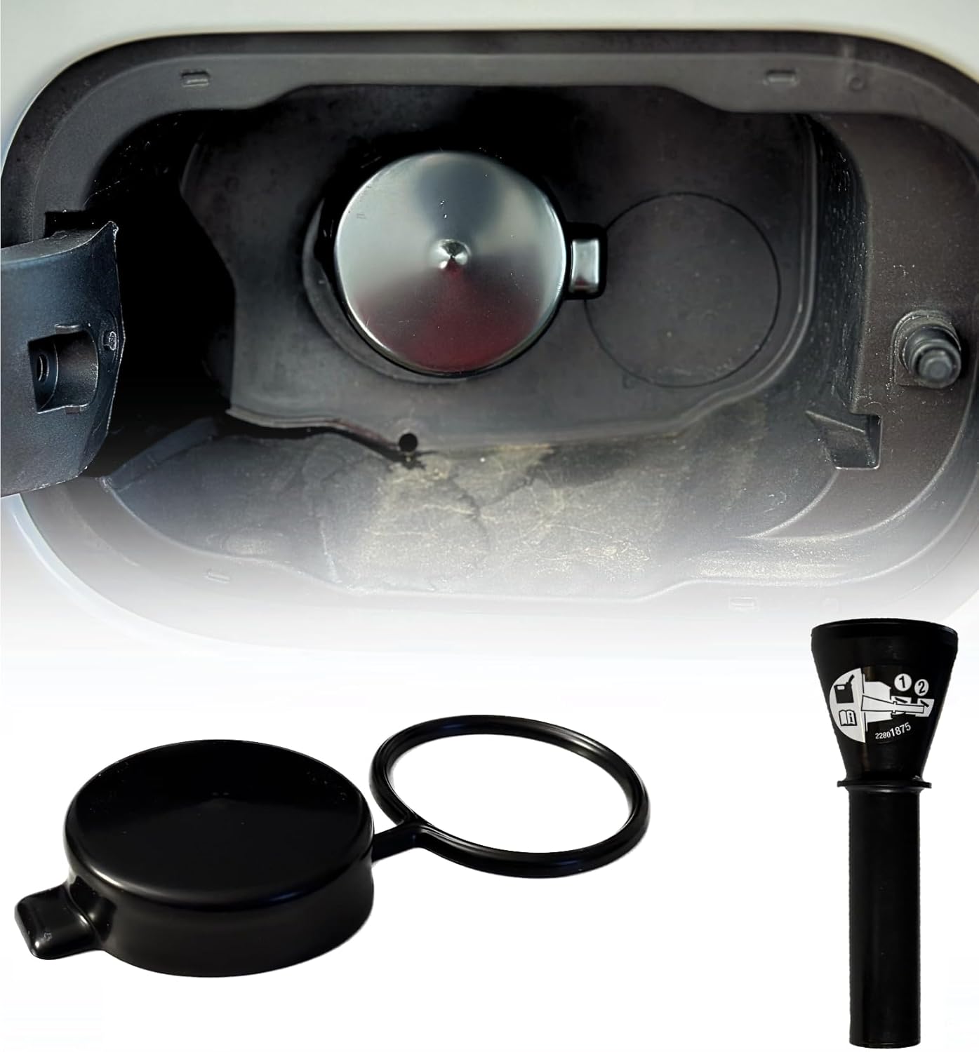 Amazon.com: Cap & Shield Tethered 2.375inch ID, Capless Gas Cap Dirt ...