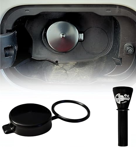 Miniatura 8 de Cap & Shield Atado 2.375 pulgadas de diámetro interior, tapa de gas sin tapa, cubierta de agua y polvo y embudo de combustible compatible con GMC
