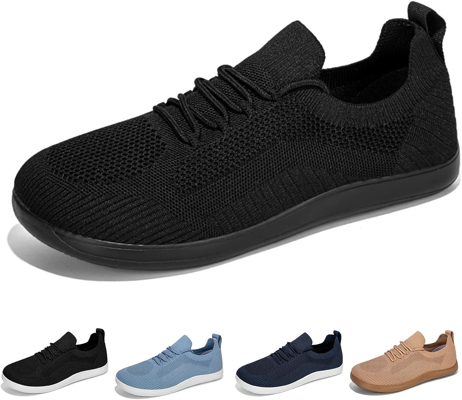 RSZGSWS Womens Mens Wide Toe Box Minimalist Shoes Comfortable Breathable Slip on Tennis Running Barefoot Gym Athletic Walking Sneakers - Image 4