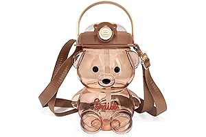 Kawaii Bear Water Bottle with Straw: Your Perfect Hydration Companion!