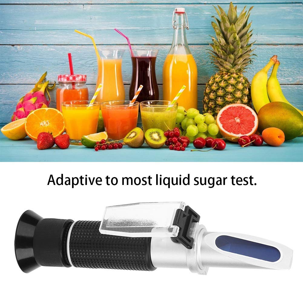 Handheld Sugar Test Meter Refractometer,Sugar Refractometer Test Meter,Refractometer Sugar Test Meter 0-20% with Accurant Index for Automatic Temperature Compensation brix meter Sugar Refractome - Image 2