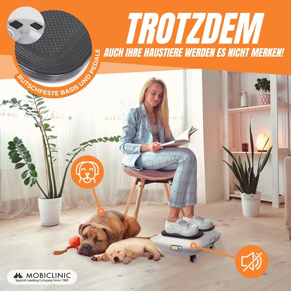 Mobiclinic®, Beintrainer, Elektrisch, Legfit, Europäische Marke, Passive Gymnastik, Sitzend gehen, Für senioren, Jugendliche, Mit Fernbedienung, Einstellbare Geschwindigkeit