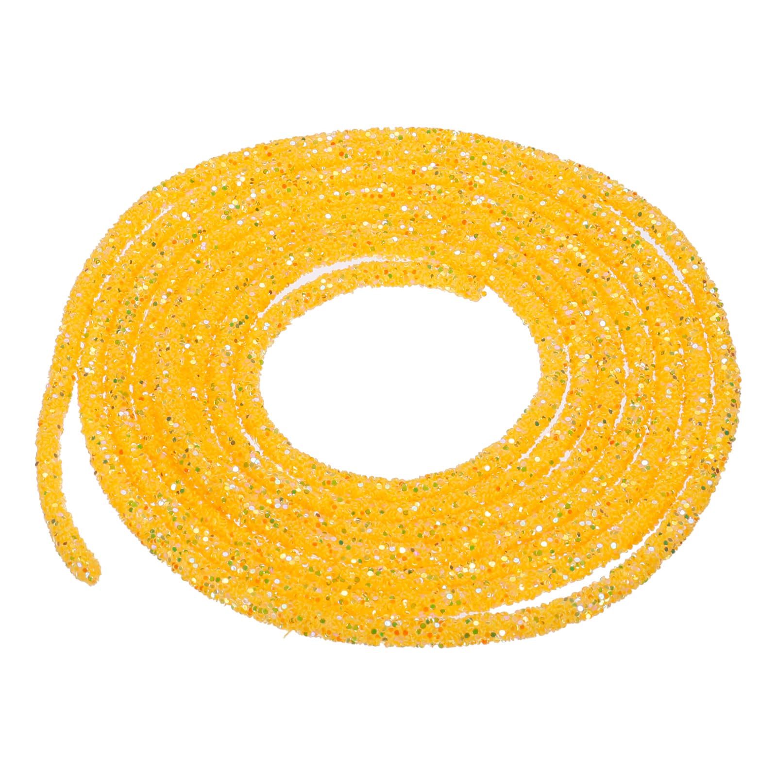 sourcing map 5 Yard 6mm 0.24 inch Glitter Sequins Rope Sequins Rhinestone Tube Cord for DIY Wedding Dresses Costume Clothing Shoes Jewelry Accessory Clear White — view 271