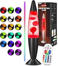 8 Liquid Motion Lamp with 17 Colors Remote Control and Auto Change Mode, 8 Hours Timer, Night Light for Kids Rooms