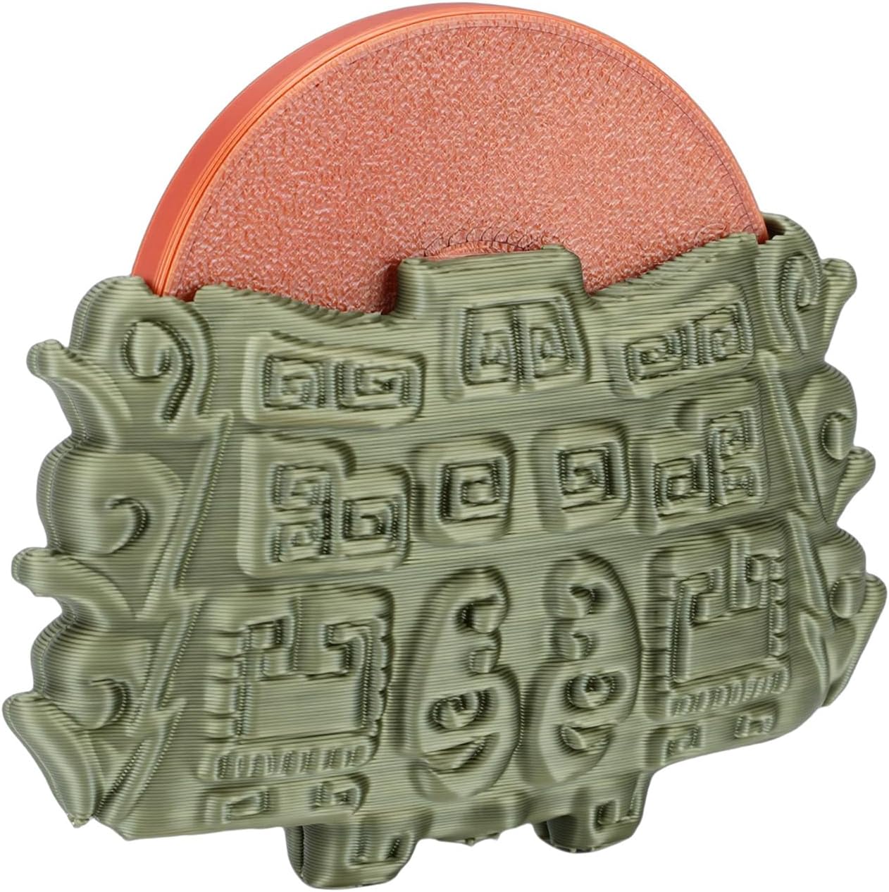 Pssopp 3D Printed Relief Plaque 3D Printed Toy, Retro Design Time Travel Ornament Signal Receiver Decor Piece Printing Model Toy for Home Decor Nan (Bronze)