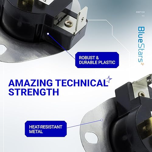 Miniatura 3 de BlueStars WP3387134 3387134 - Termostato de ciclismo para secadora - Compatible con secadores Whirlpool Kenmore - Sustituye a AP6008270 306910