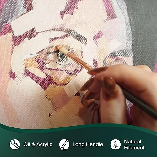 Miniatura 3 de Silver Brush Limited 1002 Grand Prix - Brocha brillante para pinturas al óleo, tamaño 2, mango largo