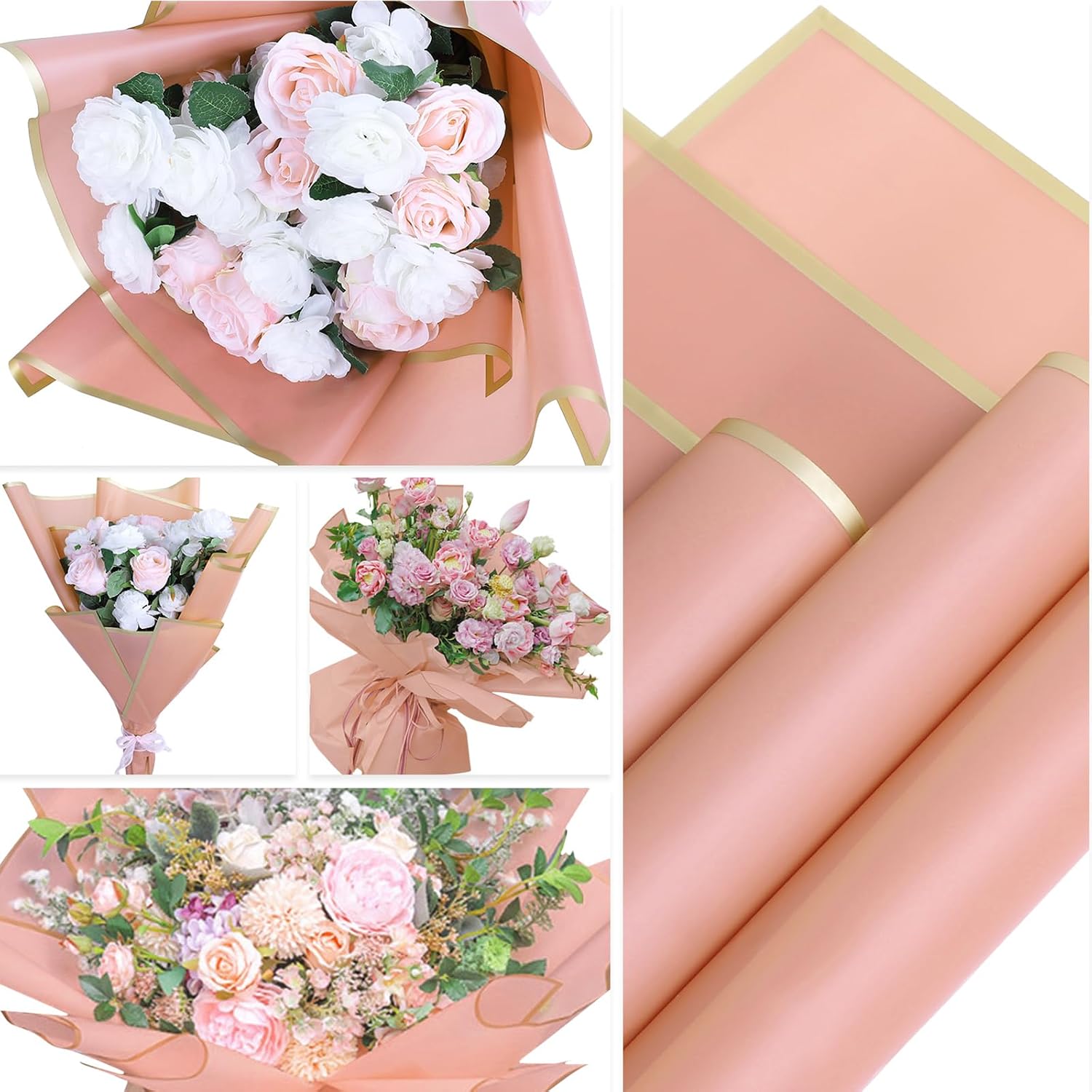 JarThenaAMCS 241Pcs Glitter Graduation Flower Bouquet Kit 80 Black Pink Gold Trim Floral Wrapping Paper 48 Gold 3D Butterfly 8 Grad Toppers 100 Corsages Pins Ribbons Tools for 2026 Congrats Grad Decor