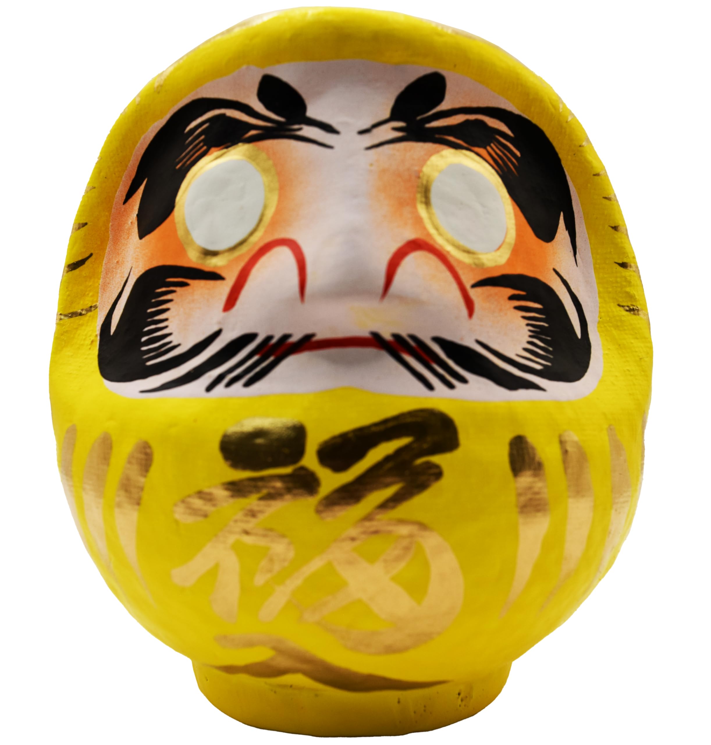 Amazon.co.jp: 高崎だるま 黄 11×10×9 福入 財運 名誉 幸運 赤顔