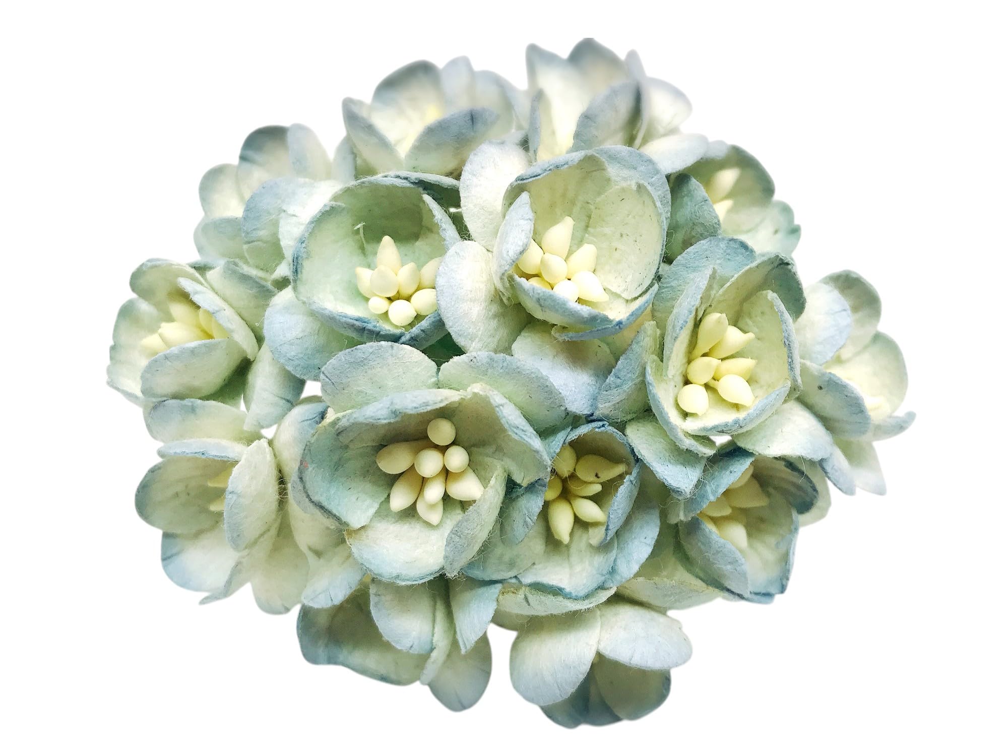 Fleurs de cerisier artificielles bleu poudré bricolage scrapbooking loisirs créatifs