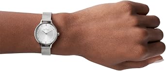 Skagen Women's Anita Stainless Steel Mesh Watch, Silver (Model: SKW2149) Elin Silver-Tone Crystal Bracelet, 6.5 + 1.5 Extender