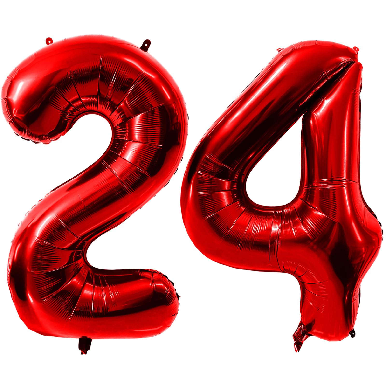 40 Inch Red Number 24 Balloons, Red 24 Balloon, Red Large Foil Number 42 Balloons, Birthday Wedding Anniversary Party Decoration Graduation Ceremony digital Decorations
