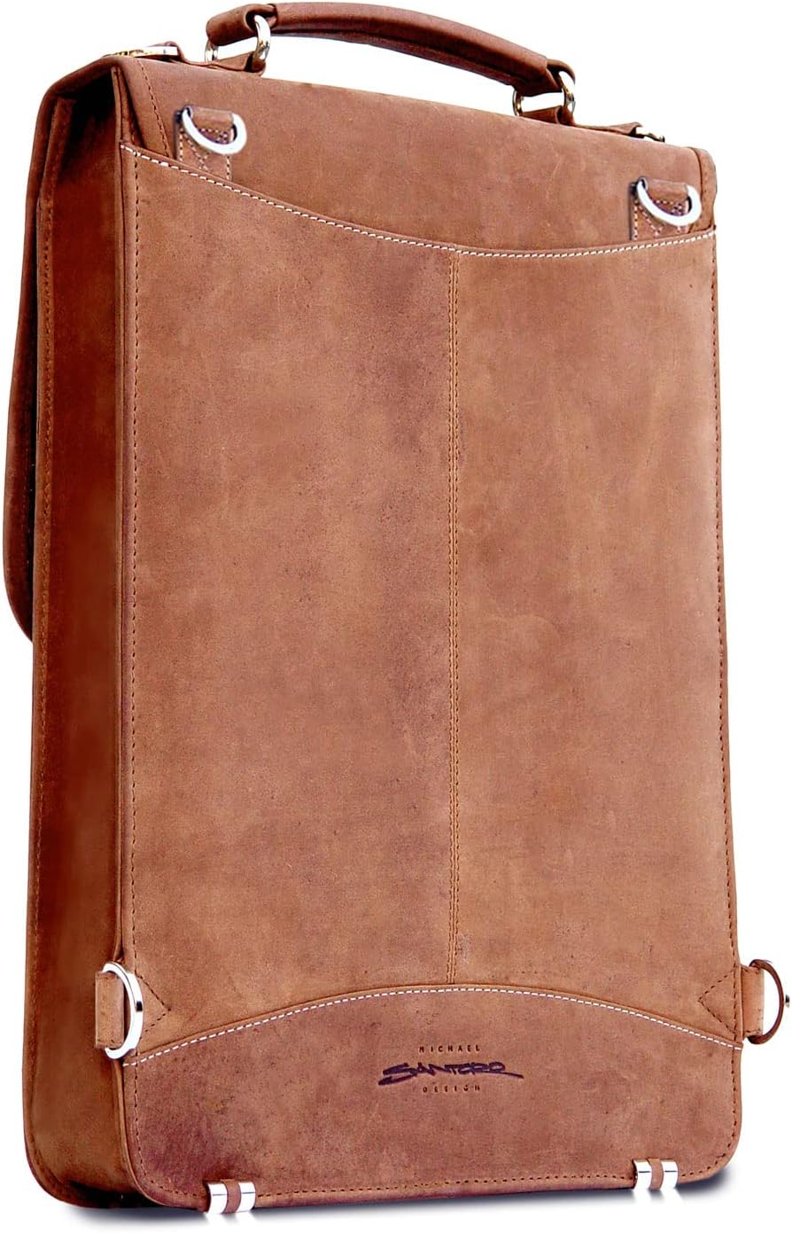 Premium Leather Vertical Briefcase