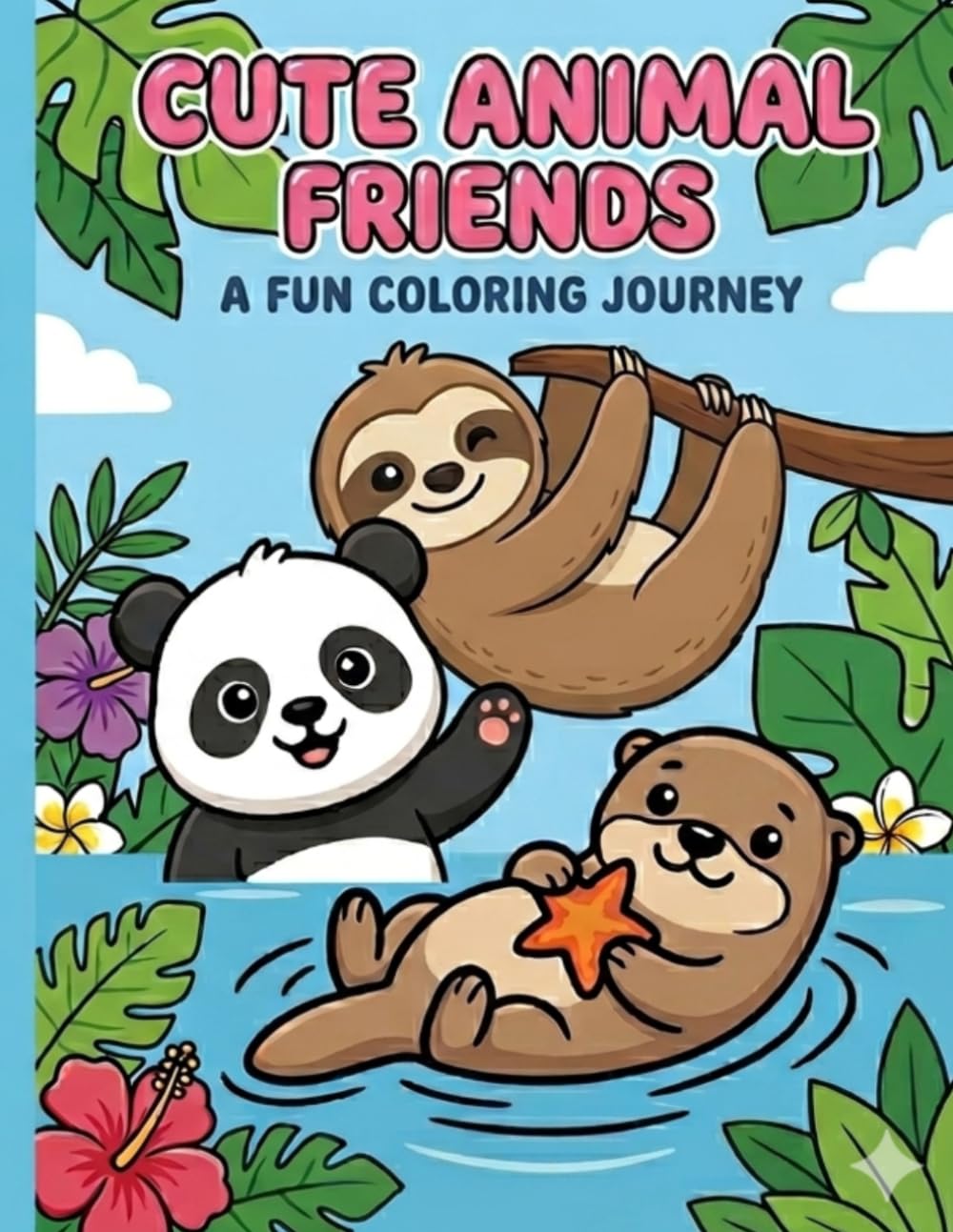 Cute Animal Friends: A Fun Coloring Journey for Kids: Simple & Adorable Designs for Toddlers and Children (Ages 2-6)