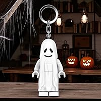 Vista 4 de LEGO Minifigures Keychain Light - Ghost (KE48H), Extra-Large 3 Inch Tall Figure, Keyring & Backpack Charm – Posable Accessory with Lights